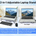 Laptop Cooling Pad Stand with Cooling Mesh, Height Adjustable Metal Laptop Stand for Desk，Ergonomic Notebook Riser Fits Most 10-16 Inch Laptops