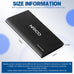 NRICO Ultra Slim 750GB Portable External Hard Drive USB3.0 HDD Storage Compatible for PC, Desktop, Laptop,Mac,PS4, Xbox one (Black, 750, GB)