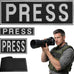Patches, Press Badge Embroidered Patches for Backpacks, Jackets, Press Vest, Photographer Vest