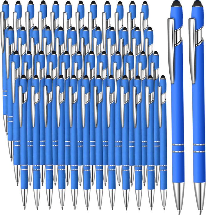 100 Pcs Ballpoint Pen with Stylus 2 in 1 Ballpoint Pen for Touch Screens, 2 in 1 Thank You Pen Gift for Colleagues, Coworker, Office (Rose Pink)