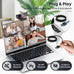 1080P HD Webcam with Microphone, Noise Cancellation, Privacy Cover, Wide-Angle Lens, Auto Light Correction, Plug & Play USB Webcam for Laptop, Desktop, PC, Mac, Zoom, Skype, Streaming (Red)