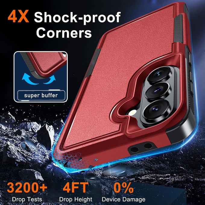 Case for Samsung Galaxy A37 5G Phone with Screen Protector,Red