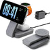 Eazpower 3 in 1 Foldable Wireless Charging Station for MagSafe, Nightstand Magnetic Charger Stand for iPhone 17 16 15 14 Pro Max, Travel Charging Dock with Night Light for Apple Watch/AirPods (Gray)