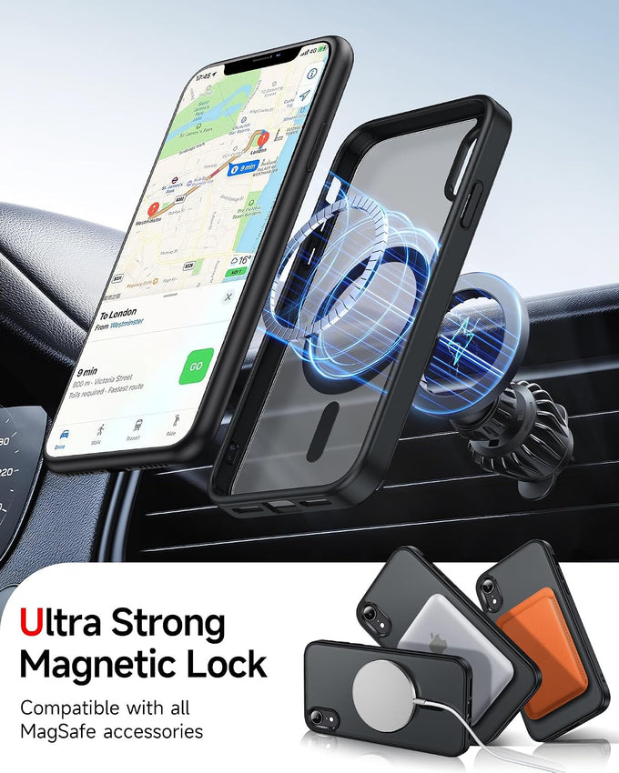 LeYi for iPhone-XR Phone Case with Screen Protector X2 Camera Cover Black