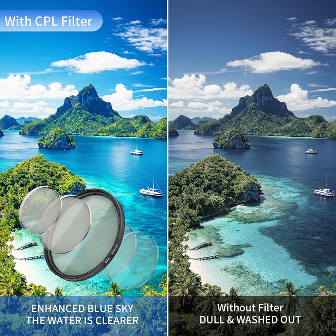 67mm CPL Filter for Phone/DSLR, HD Circular Polarizer Polarizing Filter, Lens Attachment for iPhone 17 16 15 14 13 12 Samsung Galaxy Pixel and Other Phones/Camera, Eliminate Reflections