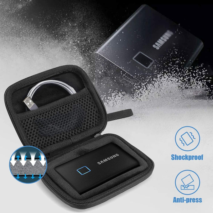 ProCase Hard Carrying Case for Samsung T7 Portable SSD -Black