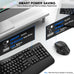 Wireless Keyboard and Mouse Combo, 2.4G Ergonomic Wave Keys(Black)