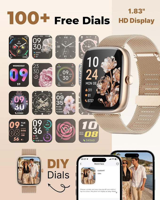 Smart Watches for Women Android/iPhone, Fitness Trackers with Answer/Call