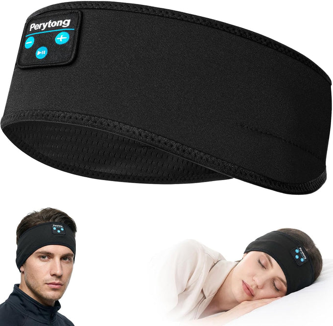Perytong Sleep Headphones Tech Gadgets Bluetooth Headband for Women Headband Headphone with Ultra-Thin HD Speakers & Mic, Perfect for Sleeping Yoga Running Workout Travel Sports Unique Gifts