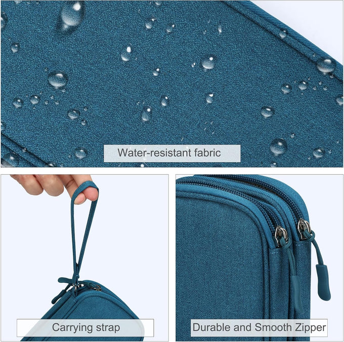 FYY Electronic Organizer, Travel Tech Pouch Bag, Cable Organizer Dark Green