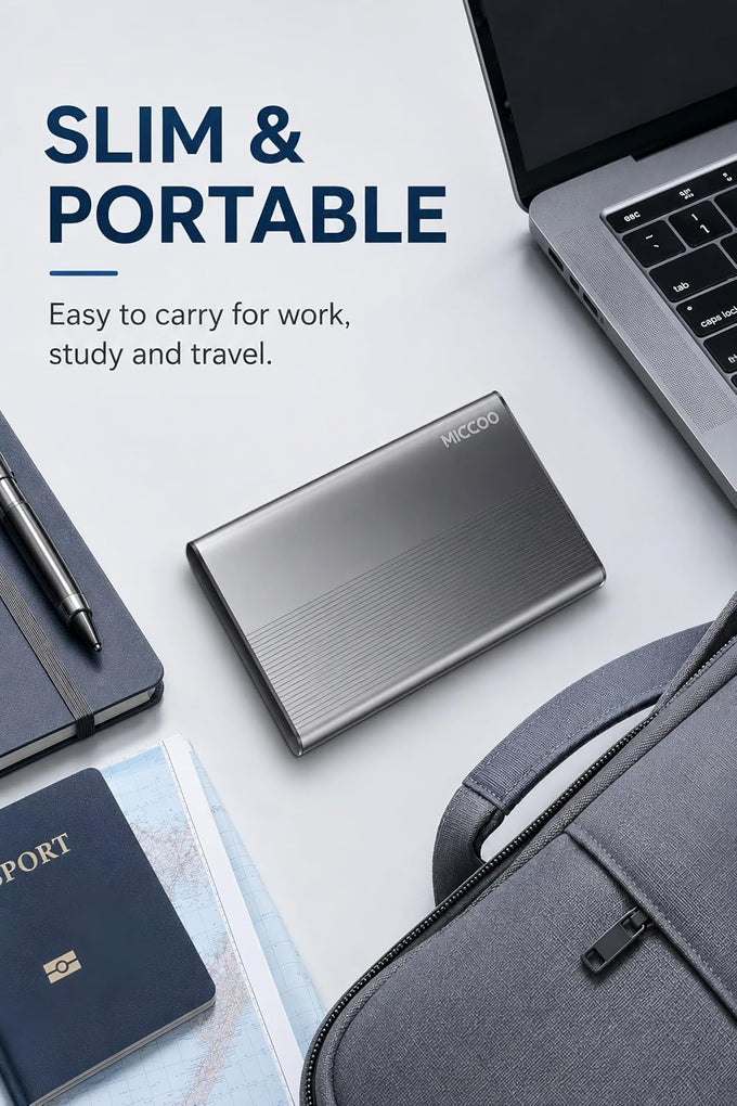 500GB External Hard Drive, Portable HDD Expansion Storage