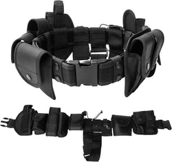 10-in-1 Tactical Modular Duty Belt w/Pouches for Law Enforcement