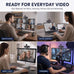 1080P Webcam with Microphone and Privacy Cover Plug&Play