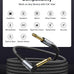 JSAUX Guitar Cable 10 ft, Amp Cord for Electric Guitar/Mandolin/Bass, Pro Audio Instrument Cable with 1/4" Tips(TS Port) Right Angle to Straight-Gray
