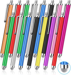 Stylus (15 PCS), Stylus for Touchscreen, Universal Fiber Tip, Pen Clip