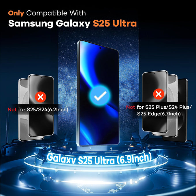 AACL 3-Pack for Samsung Galaxy S25 Ultra Screen Protector Tempered Glass