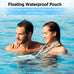 CACOE Floatable Waterproof Phone Pouch 2 Pack Up to 7.0",Black+Green