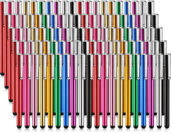 Outus 100 Pieces Stylus Pen Bulk Slim Touch Screen Stylus Universal Capacitive Digital Pen Compatible with Pad, Phone, Tablet, Most Devices with Capacitive Touch Screen, 10 Colors(Multicolor)