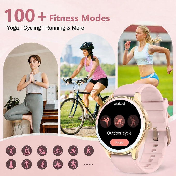 Smart Watch for Women with Calls, iPhone/Android Fitness Tracker