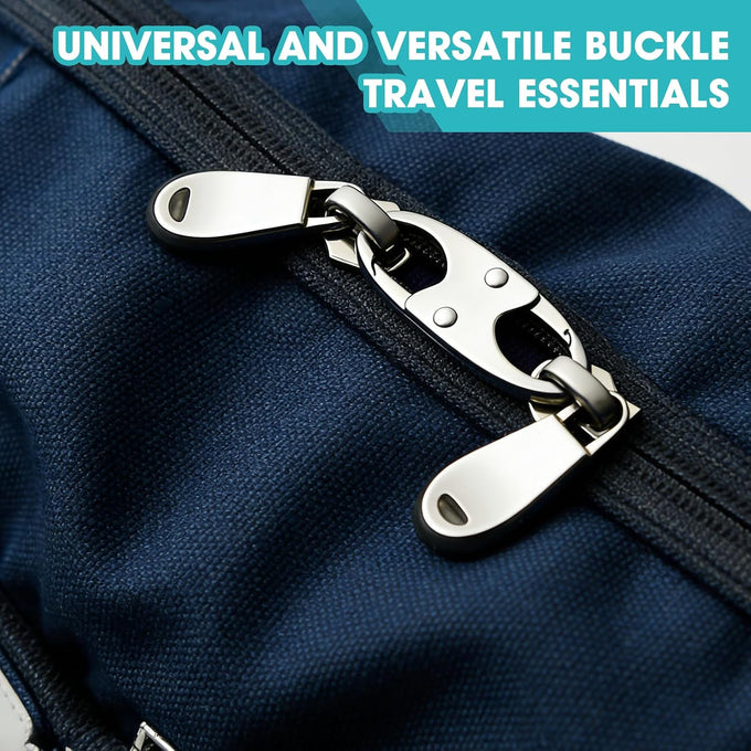 8 Pcs Anti-Theft Small Carabiner Clip, Double Opening Zipper Pull Replacement, Elegant Zinc Alloy Zipper Clips for Backpacks, Luggage, Duffel Bags, Travel Essentials - 4 Silver & 4 Gunmetal