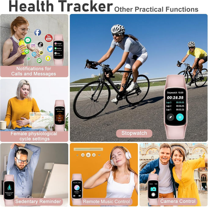 Fitness Tracker with 24/7 Heart Rate, Blood Oxygen, Sleep Tracker, 1.47''Waterproof Fitness Watch, Activity Tracker with Step Tracker for Women Men