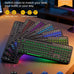 Wireless Keyboard and Mouse, Backlit Typewriter with Magnetic Wrist Rest