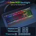 TECKNET Wireless Gaming Keyboard, 4000mAh Rechargeable Keyboard