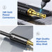 Syncwire 3.5mm Nylon Braided Aux Cable (3.3ft/1m,Hi-Fi Sound), Audio Auxiliary Input Adapter Male to Male Cord for Headphones, Car, Home Stereos, Speaker, iPhone, iPad, iPod, Echo & More – Black
