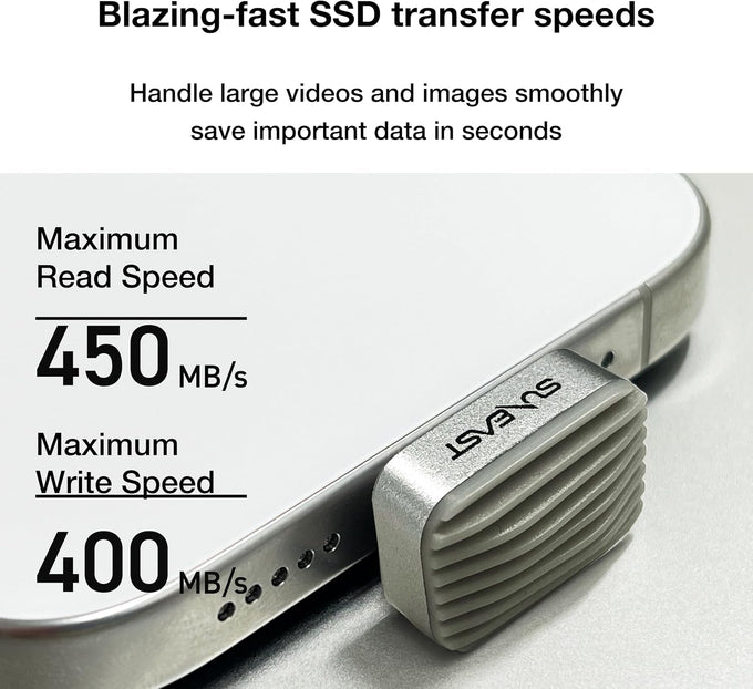 SUNEAST Portable SSD Nano Silver 128GB External Solid State Flash Drive