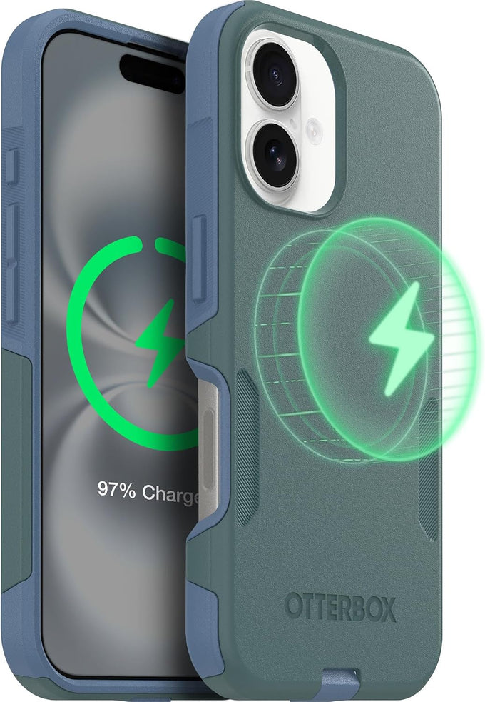 OtterBox iPhone 16 Commuter Series Case - Black, Thin & Protective iPhone Case, Dual-Layer, Impact Absorbing - Material