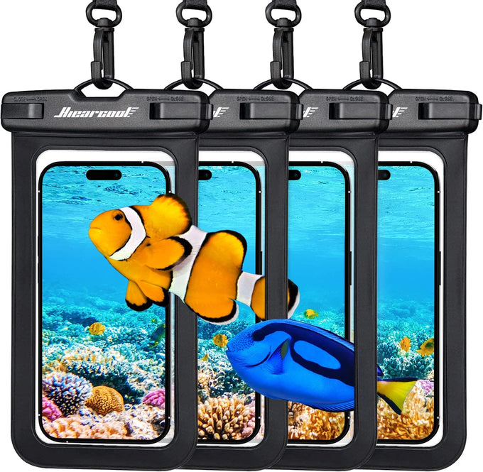 Hiearcool Waterproof Phone Pouch, Waterproof Phone Case, 2-Pack Black