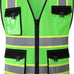 JKSafety Safety Vest for Men Women Hi Vis Reflective Vest JK220 Black L