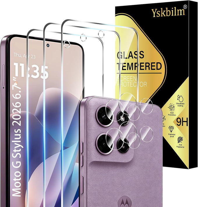 (3+2 Pack) Designed for Motorola Moto G Power 5G 2024 Tempered Glass Screen Protector + Camera Lens Protector,[3D Touch][Bubble-Free][Anti-Scratch] Screen Protector Glass For Motorola G Power 2024