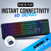 KLIM Chroma Wired Gaming Keyboard, US QWERTY Layout, Chromatic RGB Lighting