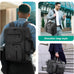 BAGSMART 3 In 1 Laptop Bag for Men, Computer Briefcase 17.3 Inch Laptop Water-Repellent Shoulder Bag, Computer Bag Business Travel Office, Black