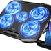 AIMIUZI Laptop Cooling Pad, Gaming Laptop Cooler with 9 Quiet Fans, Laptop Cooling Stand for 12-17 Inch, Laptop Computer Fan with 5 Height Adjustable,2 USB Ports,1 Phone Stand