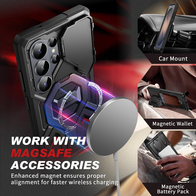 TONGATE Magnetic Stand for Samsung Galaxy S26 Ultra Case, Black
