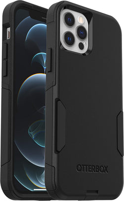 OtterBox iPhone 12 & iPhone 12 Pro Commuter Series Case - Black, Slim & Tough, Pocket-Friendly, with Port Protection