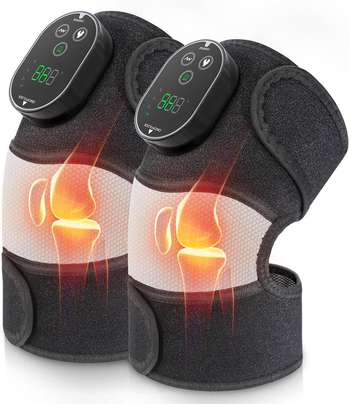 Heated Knee Massager, FSA Eligible 3-in-1 Elbow Shoulder Knee Heating Pad
