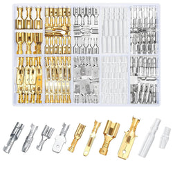 150 Pcs 2.8/4.8/6.3mm Quick Splice Male and Female Wire Spade Connectors, Wire Crimp Terminal Block Assortment Kit with Insulating Sleeve, for Electrical Wiring Car Audio Speaker Connectors