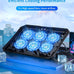 AICHESON Laptop Cooling Pad for 12-15.6 Inch, 6 Cooler Fans, Blue Lights