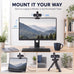 1080P Webcam with Microphone and Privacy Cover Plug&Play