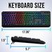 KLIM Chroma Wired Gaming Keyboard, US QWERTY Layout, Chromatic RGB Lighting