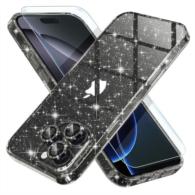 Choiche for iPhone 17 Case Clear Women Girly (Glitter Clear)