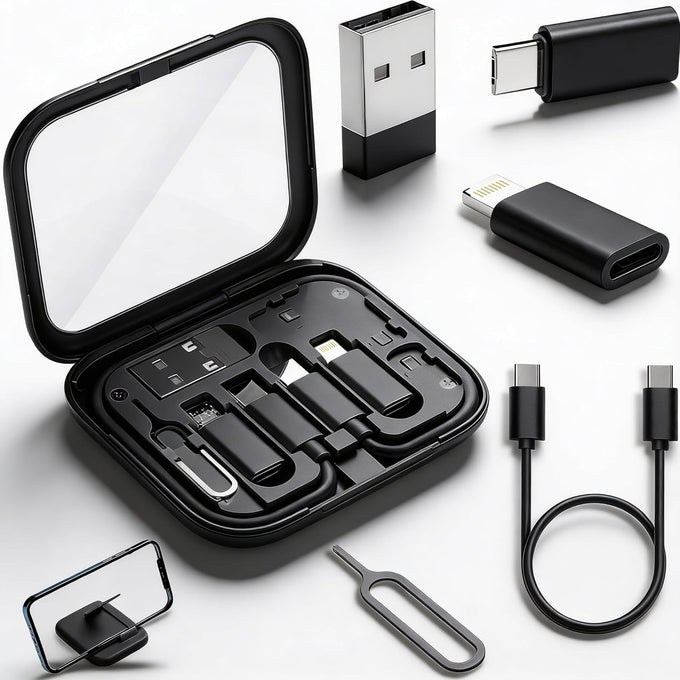 YANZIE USB Adapter Kit, Type-C to Lightning Adapter, USB-A to C, OTG, White