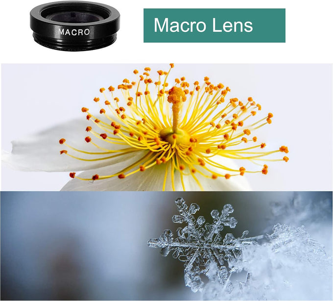 Ailun Phone Lens, 3 in 1 Clip on Fish Eye Lens+Wide Angle+Macro Lens