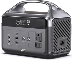 DaranEner Portable Power Station, 192Wh LiFePO4 Battery Backup Solar Generator with w/2 300W (Peak 600W) AC Outlets, USB-C PD 60W Fast Charge, Power Bank for Camping, Outdoor, Home,Emergency