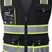 JKSafety Safety Vest for Men Women Hi Vis Reflective Vest JK220 Black L