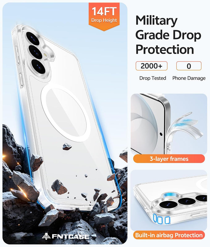 FNTCASE for Samsung Galaxy S26 Case, Fit for Magsafe, with Screen Protector