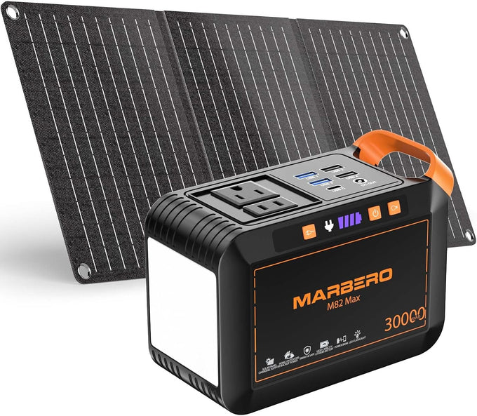 MARBERO Portable Power Station 88Wh, 120W Surge, Solar Generator 24,000mAh